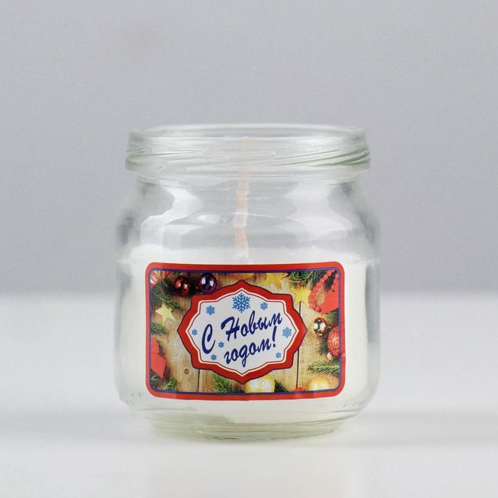 Ароматическая свеча в банке  Ароматическая свеча в банке "Зимний лес", 6,4х6 см