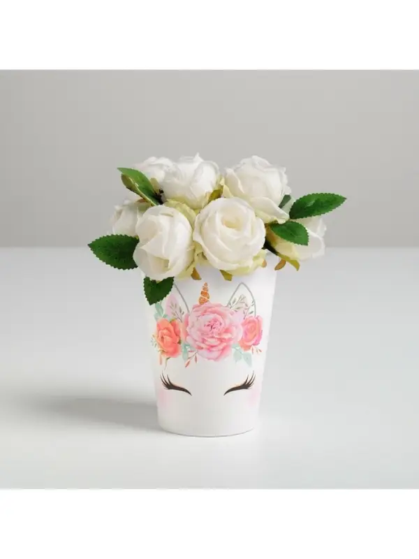 Стакан для цветов &laquo;Единорожка&raquo;, 350 мл