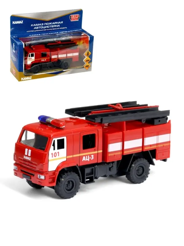 Машинка металлическая «Пожарная автоцистерна», открываются двери, 15 см