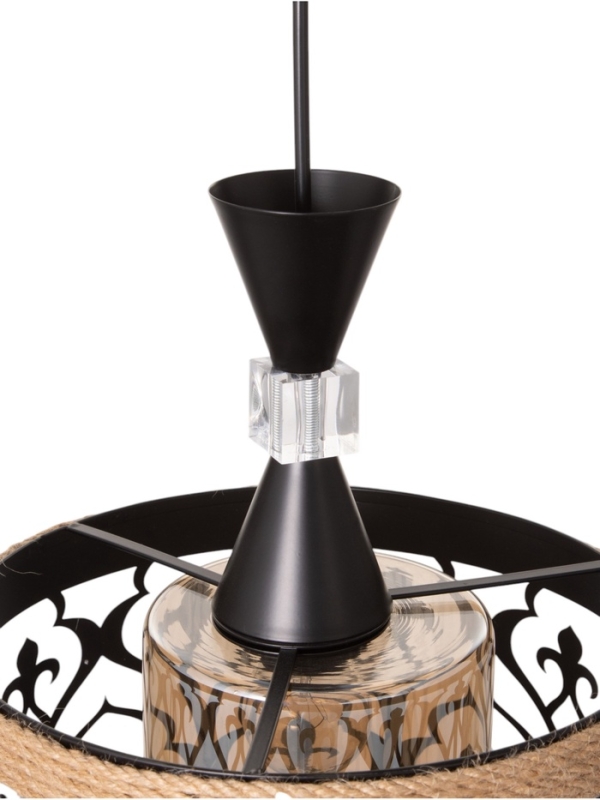 Светильник "Узор" 1х40Вт Е27 черный 23х23х22см