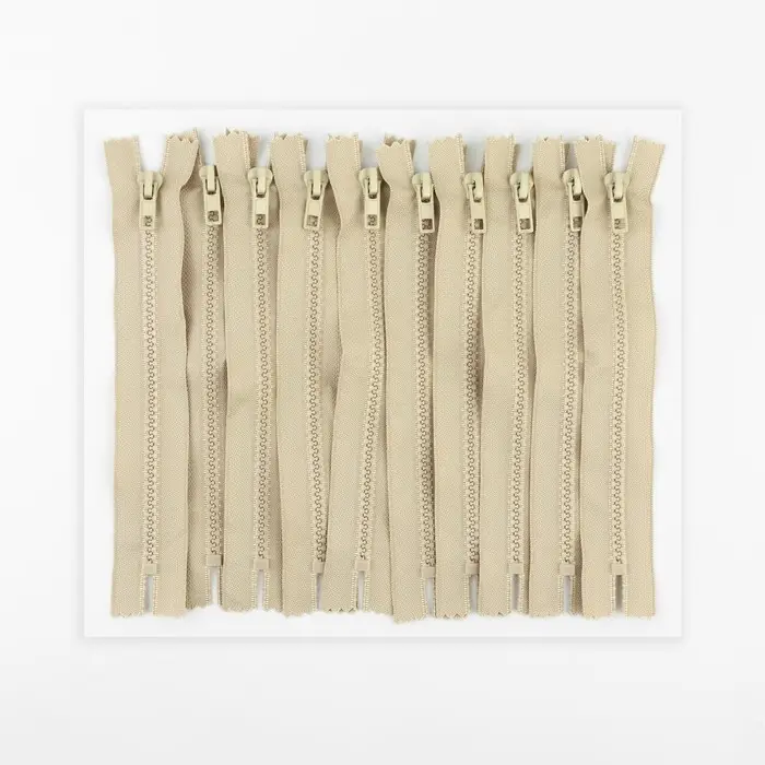 Молния «Трактор», №5, неразъёмная, замок автомат, 18 см, бежевая