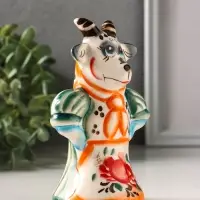 Фигурка фарфор &laquo;Коза Глаша&raquo;, 14 см, гжель цветная