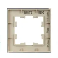 BRITE Рамка 1 пост РУ-1-2-БрВа стекло ванильный