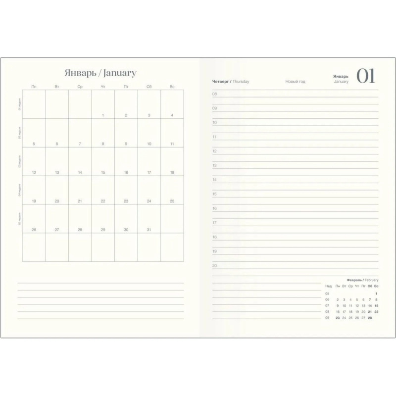 Ежедневник датированный 2026 IF 14х20см 176л, мягкий, Nightfall I1736/train