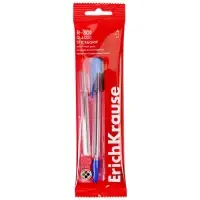 Набор шариковых ручек ErichKrause R=301 Classic Stick, 4 цвета, узел 1 мм, прозрачный корпус