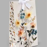 Пакет подарочный с лентой &laquo;Цветочный&raquo;, 13&times;23&times;7 см