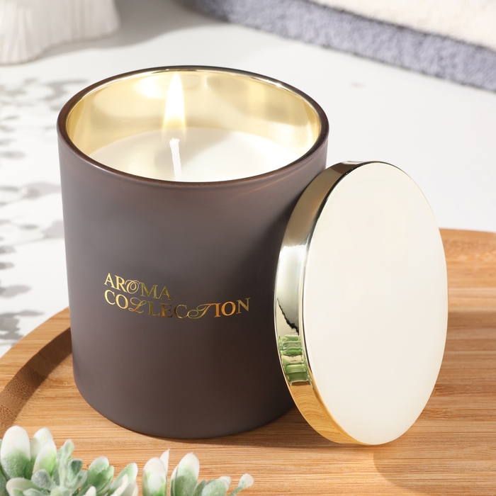 Свеча ароматическая в стакане  Свеча ароматическая в стакане "Aroma collection", 260 г, османтус, в тубусе