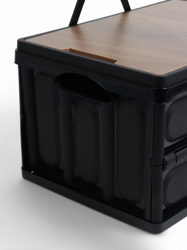 Стол - корзина Maclay 2 в 1, складной, 30 л, 43,5 х 30 х 24/6 см, черный