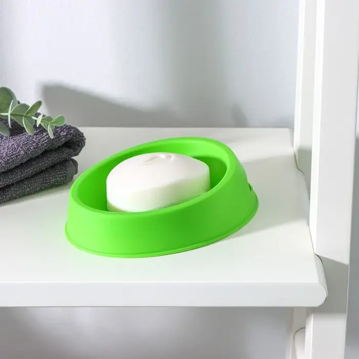 Мыльница «Улыбка», пластик, 15×11×4.5 см, МИКС