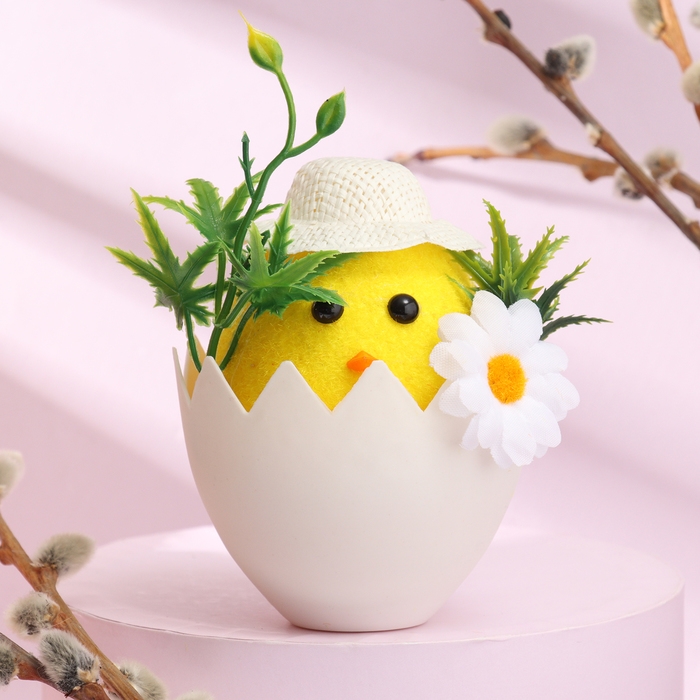 Декор пасхальный «Цыпленок в шляпке» 10 × 10 × 14,5 см Декор пасхальный «Цыпленок в шляпке» 10 × 10 × 14,5 см