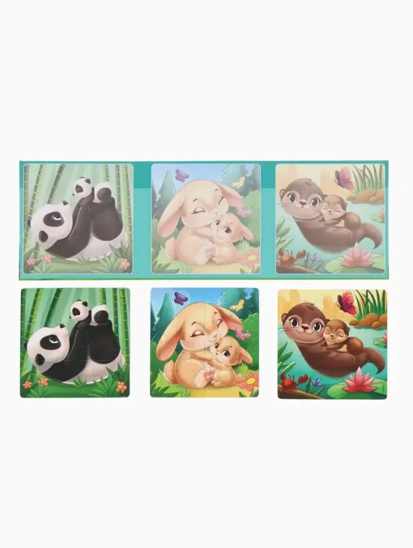 Магнитные пазлы для малышей &laquo;Мамы и малыши&raquo;, книга 3 в 1, Крошка Я