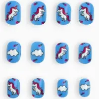 Детские накладные ногти &laquo;Единорог&raquo;, 12 шт.