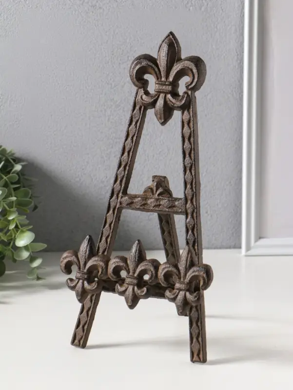 Подставка-держатель для книг чугун "Геральдическая лилия" 16х18х29 см