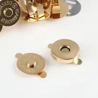 Кнопки магнитные, d=18 мм, 10 шт., цвет золотой