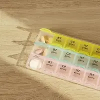 VETTA Бокс для таблеток, 21 отсек, пластик, 21,4х10,5см