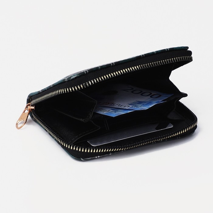 Кошелёк на молнии, цвет зелёный Кошелёк на молнии, цвет зелёный