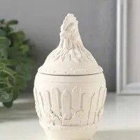 Шкатулка с крышкой для украшений &laquo;Петух&raquo;, 13&times;7 см, гипс
