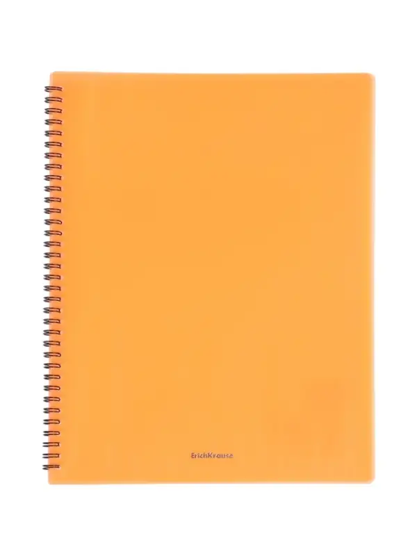 Папка с 20 вкладышами на спирали, А4, 600 мкм, ErichKrause Matt Neon, текстура &laquo;песок&raquo;, МИКС