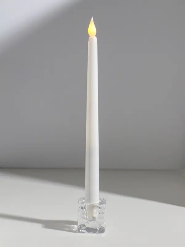 Подсвечник стекло на 1 свечу "Куб. Лёд" прозрачный d=2 см 4х4х4 см