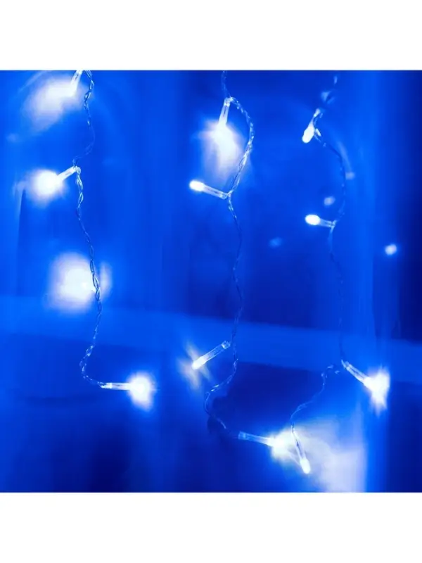 Гирлянда &laquo;Занавес&raquo; 2&times;1.5 м, IP20, прозрачная нить, 360 LED, свечение синее, 8 режимов, 220 В