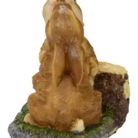 Садовая фигура из полистоуна &laquo;Зайцы на пеньке&raquo; 20&times;15&times;20 см