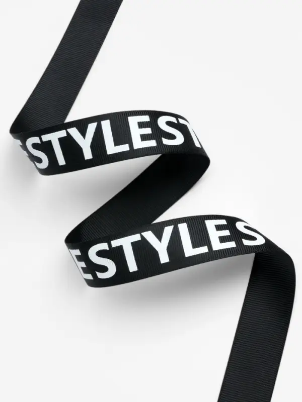 Лента репсовая &laquo;Style&raquo;, 25 мм, 23&plusmn;1 м, белая, чёрная