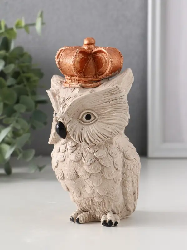 Фигура «Сова императорская», 14×8×8 см, бежевая