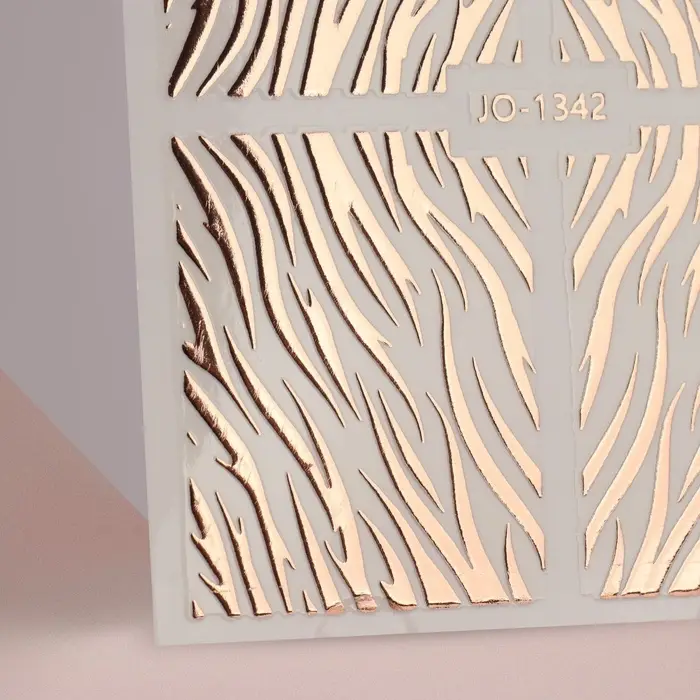 Наклейки для ногтей «Тигр», фольгированные, цвет розовое золото Наклейки для ногтей «Тигр», фольгированные, цвет розовое золото