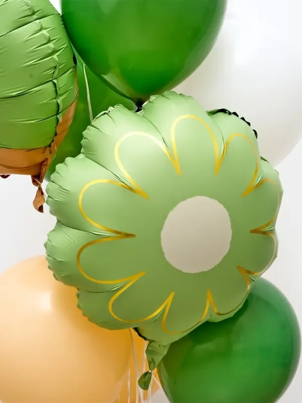 Воздушные шары "Капибара с ромашкой" фольга, латекс, набор 12 штук