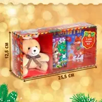 Подарочный набор на новый год &laquo;Посылка от Деда Мороза&raquo;, книги, игрушка и пазл МИКС