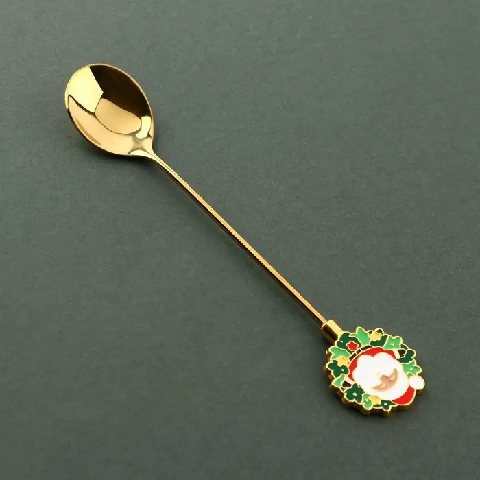 Ложка новогодняя с формовой ручкой «Твоя посылка от Деда Мороза», на Новый год, нержавеющая сталь, 2,6 х 14 см Ложка новогодняя с формовой ручкой «Твоя посылка от Деда Мороза», на Новый год, нержавеющая сталь, 2,6 х 14 см