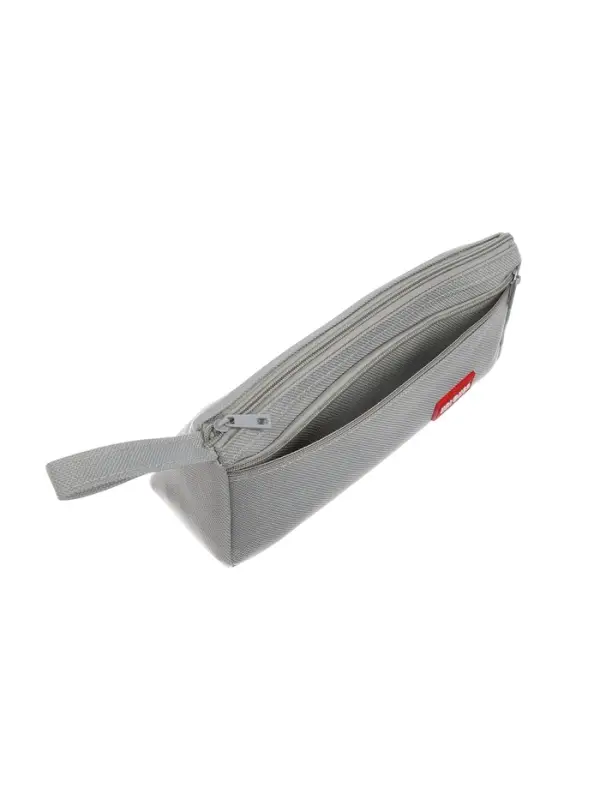 Пенал школьный &laquo;Классика&raquo;, 2 отделения, на молнии, серый