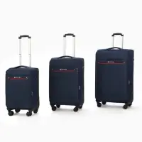 Чемодан на колёсах TEXTURA, кодовый замок, с увеличением, 42&times;26&times;68 см, 24", синий