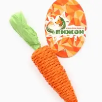 Игрушка-когтеточка для кошек "Морковка", 13 см, оранжевая Игрушка-когтеточка для кошек "Морковка", 13 см, оранжевая