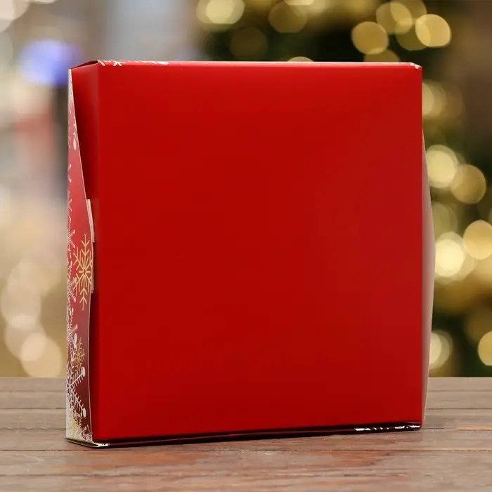 Коробка складная с окном «Новый год» 20×20×4 см Коробка складная с окном «Новый год» 20×20×4 см