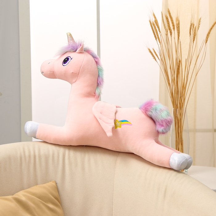 Мягкая игрушка «Единорог», 60 см, цвет розовый Мягкая игрушка «Единорог», 60 см, цвет розовый