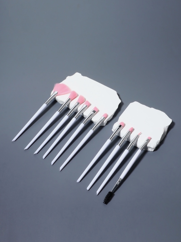 Набор кистей для макияжа, 10 предметов, 16.5 см, в чехле, белый Набор кистей для макияжа, 10 предметов, 16.5 см, в чехле, белый