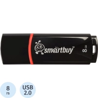 Флеш-память Smartbuy Crown, 8Gb, USB 2.0, чер, SB8GBCRW-K
