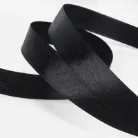 Лента атласная, 12 мм × 23 ± 1 м, цвет чёрный №39