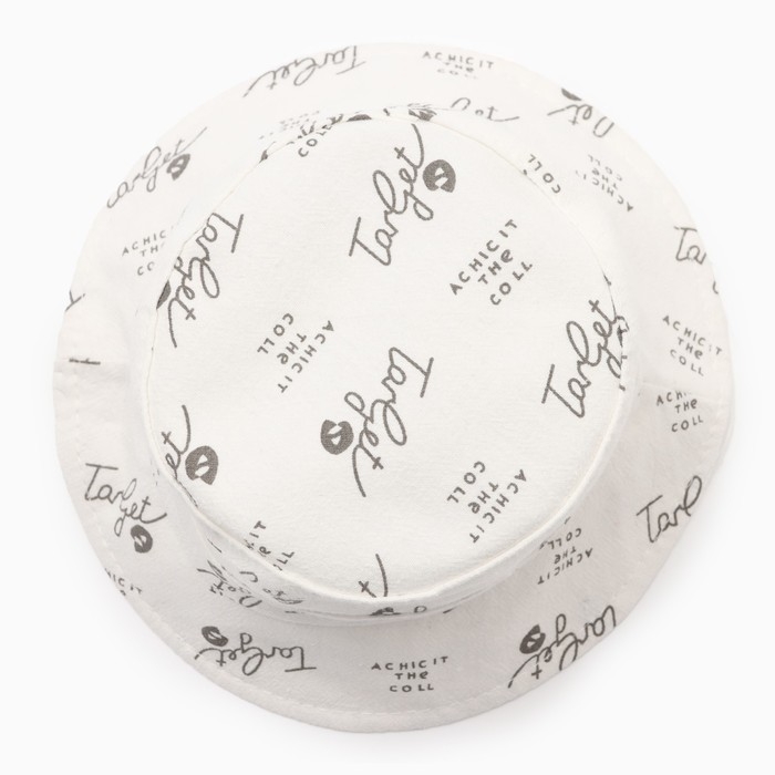 Панама детская Панама детская "Надписи" MINAKU, цв,белый , р-р 48-50