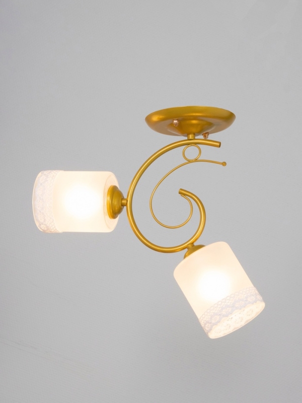 Люстра Люстра "Оливия" 2хЕ27 40т золото шампань 40х15х25 см BayerLux