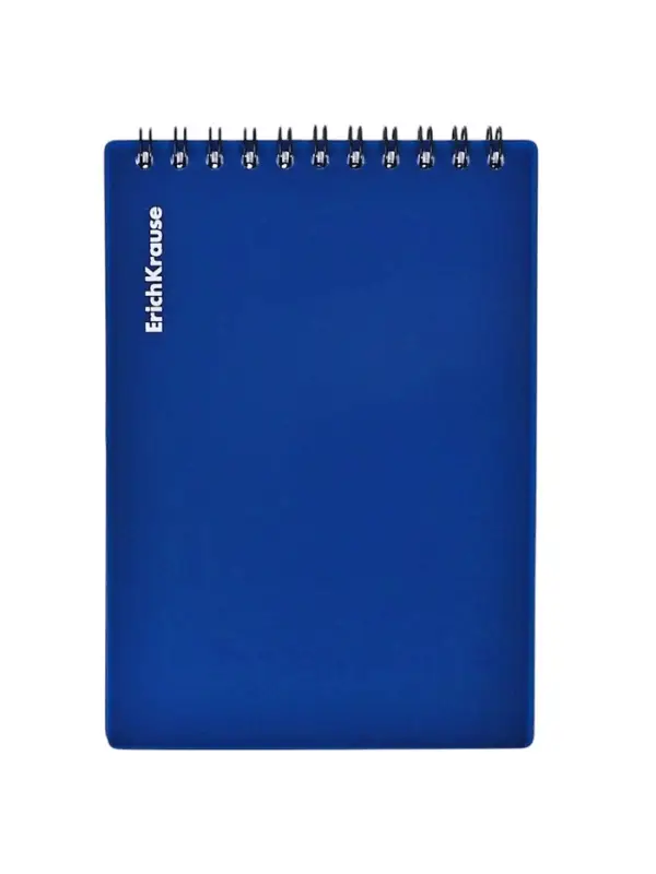 Блокнот на спирали А6, 60 листов в клетку, ErichKrause Classic, пластиковая обложка, фактура &laquo;песок&raquo;, блок офсет 100% белизна, МИКС