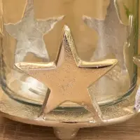 Подсвечник со стеклом &laquo;Созвездие&raquo;, 11&times;11&times;12 см, алюминий