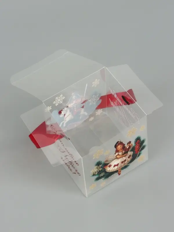 Коробка подарочная, складная из PVC &laquo;Роскошный Новый год&raquo;, 10&times;10&times;10 см