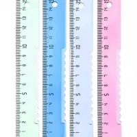 Линейка 15 см, набор 3 штуки, Calligrata, пластиковые, МИКС