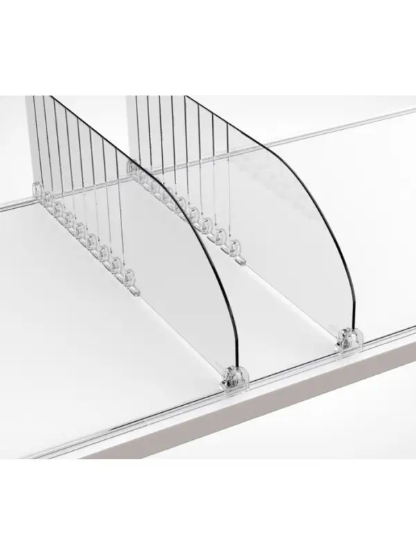 Пластиковый разделитель высотой, 285-485&times;20&times;120 мм, прозрачный