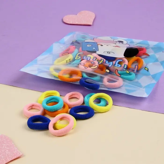 Резинка для волос  Резинка для волос "Хорошие пожелания" (набор 50 шт) пёсик, 2 см, микс