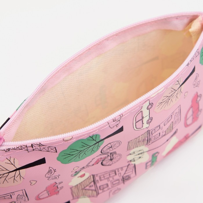 Косметичка на молнии, цвет розовый Косметичка на молнии, цвет розовый