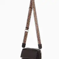 Сумка женская кросс-боди TEXTURA на молнии, 21&times;7&times;13 см, тёмно-коричневая