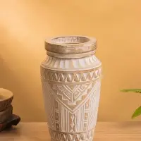 Ваза интерьерная, 15×15×25 см, дерево